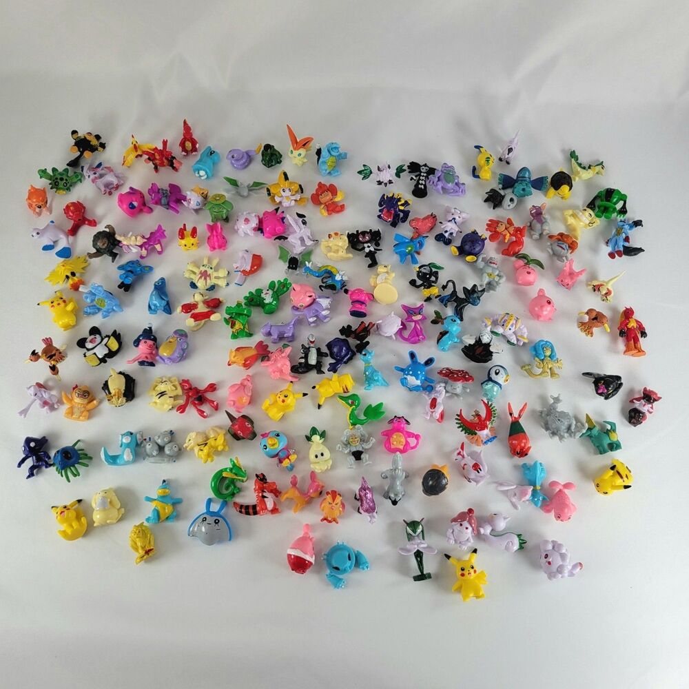 Vintage Pokemon Mini Figures RL Tiny R/LW 1" Figures 2006 2007 Rares Lot Of 145